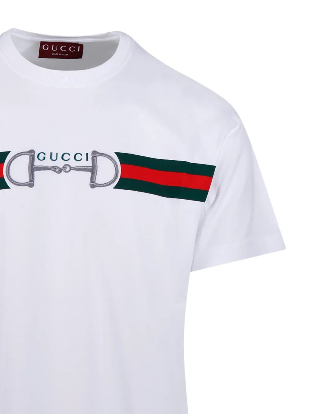 Gucci stripe horsebit-detail T-shirt